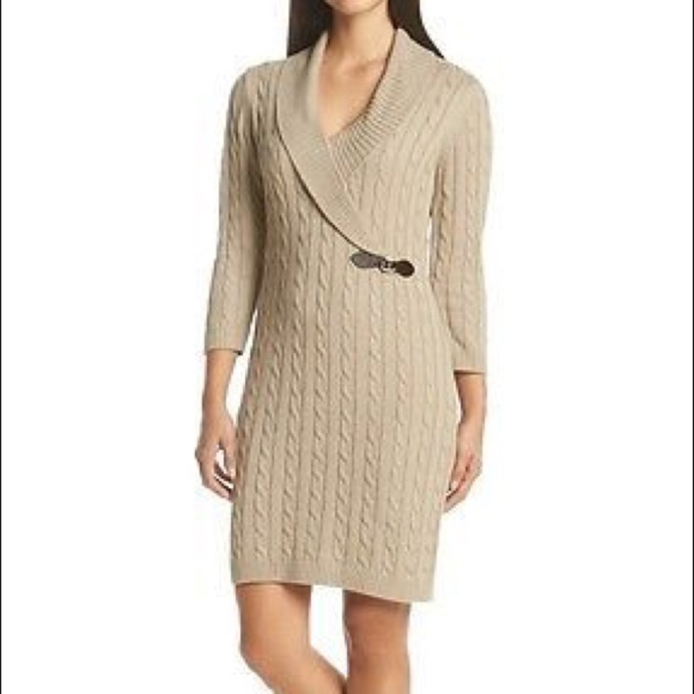 Cable Knit Sweater Dress